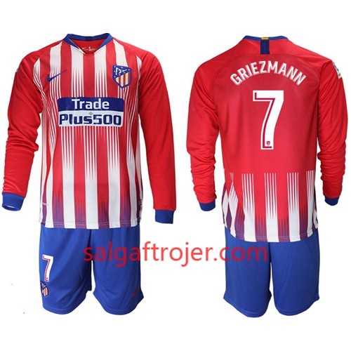 Atlético Madrid Fodboldtrøjer Griezmann 7 Børn Hjemmebanesæt 2018/19 Langærmet Atlético Madrid Fodboldtrøjer Griezmann 7 Børn Hjemmebanesæt 2018/19 Langærmet